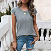 Chic Breeze Short Sleeved Sweater – Lightweight Summer Top for Trendy Women