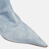 Women's Ultra-High Heel Denim Pointed Toe Catwalk Knee Boots