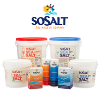 SoSalt Fine Sea Salt from Sicily | Foodservice Bucket 5 kg (11 lb) | Kosher, All Natural Mediterranean Sea Salt