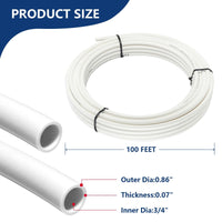 3/4" 100ft PEX-B Pipe (White& Cutter) Plumbingsell