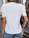 Effortless Chic Bubble Sleeve Top - Stylish and Trendy Blouse for Women