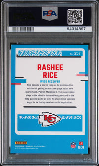 Graded 2023 Panini Donruss Optic Rashee Rice #257 Rookie RC Football Card PSA 10 Gem Mint