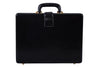 Leather Executive Men's Leather Attache Briefcase - Black
