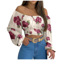 Off Shoulder Cross Tie Long Sleeve Top | Sexy & Trendy Cowgirl Look