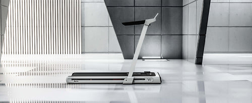 Low Profile Treadmill - Muscle D Fitness - LED Display - Heart Rate Monitor - Flex Deck for Low Impact - Adjustable Speed - Phone / Tablet Holder