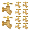 10 Pcs 1/2" FIP x 3/4" MHT Brass No-Kink Hose Bibb (Lead Free) Plumbingsell