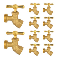 10 Pcs 1/2" FIP x 3/4" MHT Brass No-Kink Hose Bibb (Lead Free) Plumbingsell