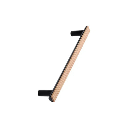 Black and Oak Wood "Bis" Cabinet Knob and Drawer Handle Euro • Knobs