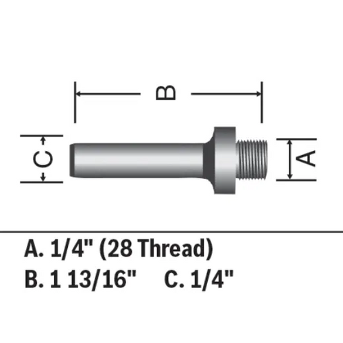 BOSCH 82816MC 1/4 In. Mortising Arbor (Router Bit)