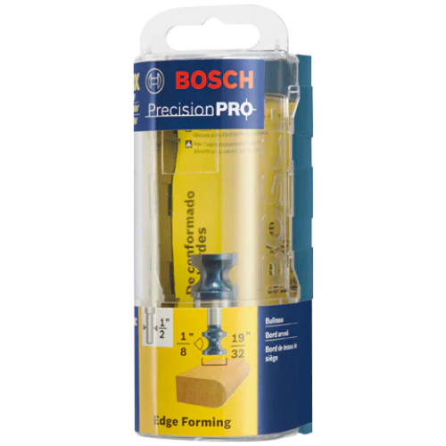 BOSCH 84432MC 1/4 In. 19/32 In. x 1/2 In. Carbide-Tipped Bullnose Router Bit