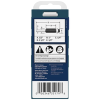 BOSCH 85216MC 1/2 In. x 1 In. Carbide-Tipped Triple-Flute Flush Trim Router Bit