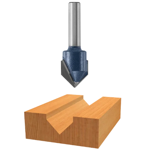 BOSCH 85219MC 90å¡ x 9/16 In. Carbide Tipped V-Groove Bit (Router Bit)