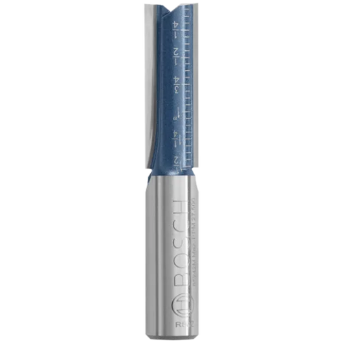 BOSCH 85242MC 1/2 In. x 1-1/2 In. Carbide-Tipped Double-Flute Straight Router Bit