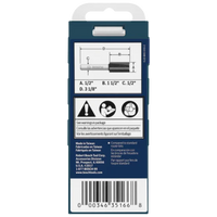 BOSCH 85242MC 1/2 In. x 1-1/2 In. Carbide-Tipped Double-Flute Straight Router Bit