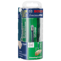 BOSCH 85244MC 1/4 In. x 3/4 In. Carbide-Tipped Single-Flute Pilot Panel Concave Router Bit