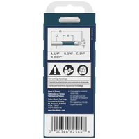 BOSCH 85244MC 1/4 In. x 3/4 In. Carbide-Tipped Single-Flute Pilot Panel Concave Router Bit