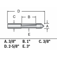 BOSCH 85245MC 3/8 In. x 1 In. Carbide-Tipped Single-Flute Pilot Panel Concave Router Bit