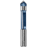 BOSCH 85245SMC 3/8 In. x 1 In. Carbide-Tipped Single-Flute Shear Angle Pilot Panel Router Bit