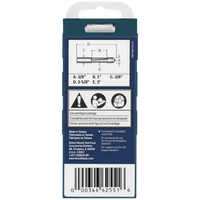 BOSCH 85245SMC 3/8 In. x 1 In. Carbide-Tipped Single-Flute Shear Angle Pilot Panel Router Bit