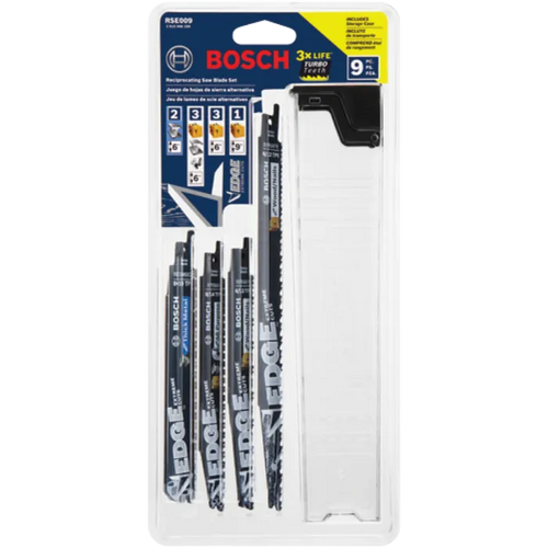 BOSCH RSE009 9 pc. Edge Reciprocating Saw Blade Set