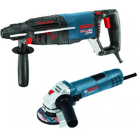 BOSCH 11255VSR-GWS8 1" SDS-Plus Bulldog Xtreme Rotary Hammer - 7.5 AMP - W/ GWS8-45 Grinder