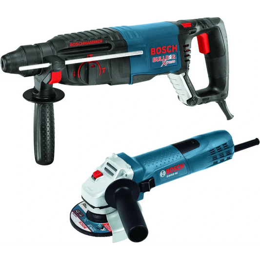 BOSCH 11255VSR-GWS8 1" SDS-Plus Bulldog Xtreme Rotary Hammer - 7.5 AMP - W/ GWS8-45 Grinder