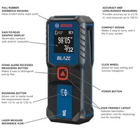 BOSCH GLM100-23 BLAZE™ 100 Ft. Laser Measure