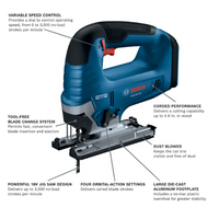BOSCH GST18V-50N 18V Top-Handle Jig Saw (Bare Tool)