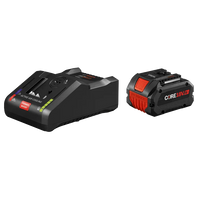 BOSCH GXS18V-16N14 18V Starter Kit with (1) CORE18V® 8 Ah High Power Battery and (1) 18V 16 Amp Battery Turbo Charger