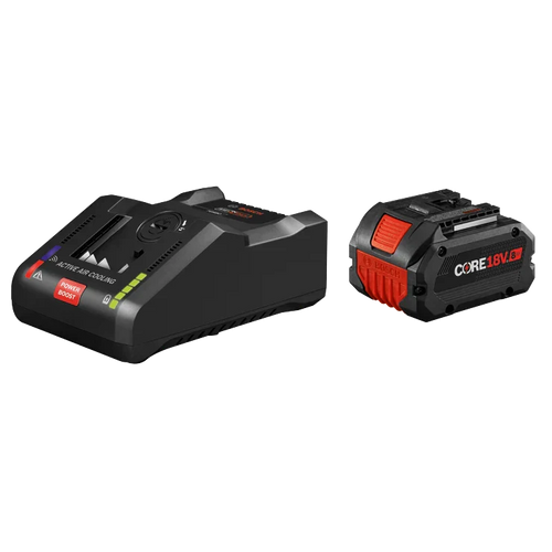 BOSCH GXS18V-16N14 18V Starter Kit with (1) CORE18V® 8 Ah High Power Battery and (1) 18V 16 Amp Battery Turbo Charger