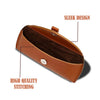 Tan Leather Sunglasses Case