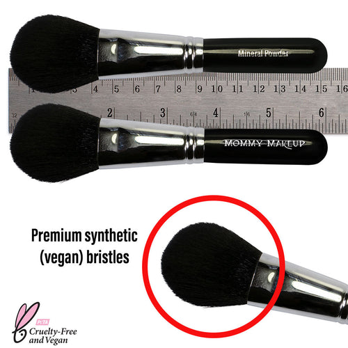 Mineral Powder Brush | Travel Sized, Vegan, Cruelty free Mommy Makeup
