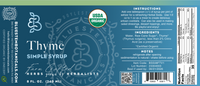 Thyme Simple Syrup - Organic