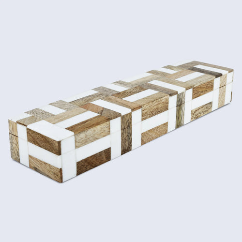Wood & Resin Inlay Box Marquetry Decorative Keepsake 8 Sizes