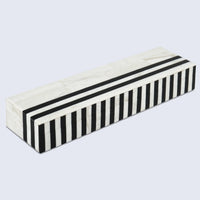Black White Resin Inlay Decorative Storage Box – Mono Lead Collection (7 Sizes)