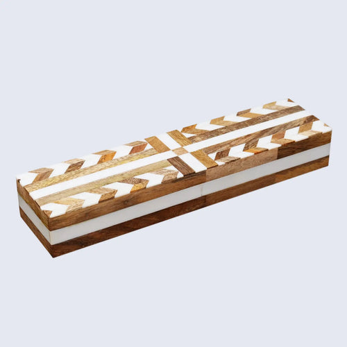 Patisserie Adorn Resin & Wood Inlay Decorative Storage Box