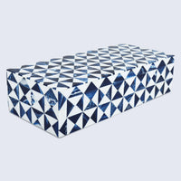 Blue and White Resin Inlay Storage Box – Marquet Indigo Collection