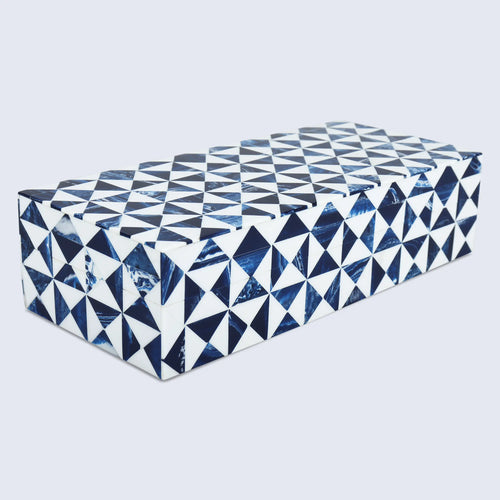 Blue and White Resin Inlay Storage Box – Marquet Indigo Collection