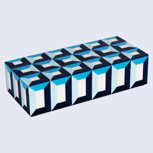 Blue Resin Inlay Decorative Storage Box – Patisserie Modern Collection