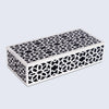 Decorative Storage Boxes Shiraz Pattern Resin Inlay, Black & White, 7 sizes