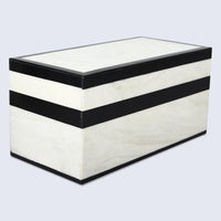 Black White Resin Inlay Decorative Storage Box – Mono Court Collection (7 Sizes)