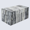 Decorative Storage Box Patisserie Cafe Bone & Resin Inlay, Grey - 7 Sizes
