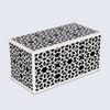 Decorative Storage Boxes Shiraz Pattern Resin Inlay, Black & White, 7 sizes