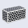 Decorative Storage Box Zellij Collection Resin Inlay, Black-White, 7 Sizes