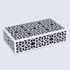 Decorative Storage Boxes Shiraz Pattern Resin Inlay, Black & White, 7 sizes
