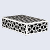 Decorative Storage Box Zellij Collection Resin Inlay, Black-White, 7 Sizes