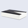 Kept Dapper Black White Resin Inlay & Brass  Storage Box, 7 Sizes
