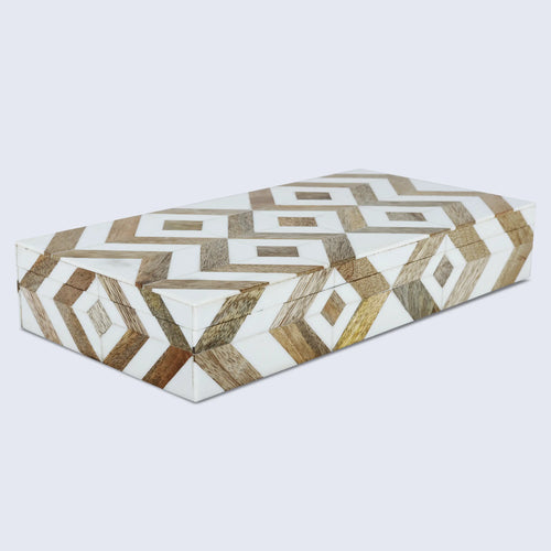 Marquet Array Resin & Wood Inlay Storage Box - 8 Sizes