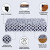 Decorative Storage Box Star Pattern Bone & Resin Inlay - Blue, 7 Sizes