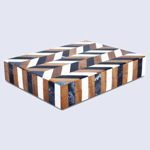 Marquet Cosmo Resin Inlay & Wood Marquetry Decorative Box – 8 Sizes